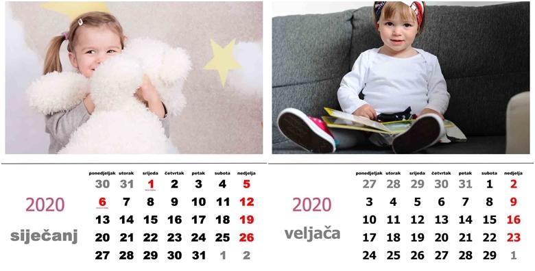 KALENDAR S VAŠIM FOTKAMA- najljepši poklon za obitelj i prijatelje – uljepšajte svaki mjesec 2020. s vama dragim fotografijama za 79 kn!