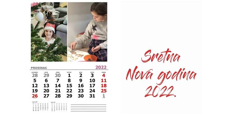 POPUST: 53% - Personalizirani zidni kalendar - uljepšajte svaki mjesec 2022. godine kalendarom s vašim fotografijama za samo 89 kn! (Fotooptika Dado)