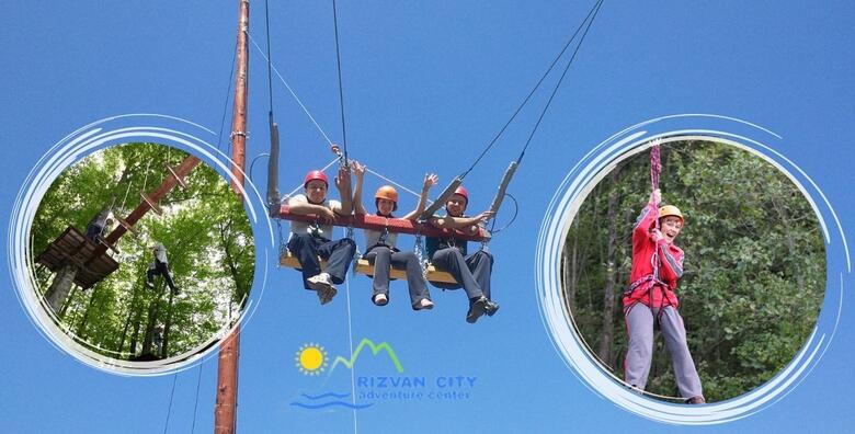 Ponuda dana: DOSTUPNO SAMO DANAS! Adrenalinski park Rizvan City - zipline, penjanje na stijenu, divovska ljuljačka i uzbudljiv alpinistički poligon u Parku prirode Velebit (Rizvan City)