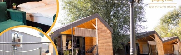 Ljeto u Glamping resortu Halicanum 4*, Toplice Sv.Martin - 1 ili 2 noći s doručkom za dvoje i 1 dijete uz finsku te infracrvenu saunu i kadu