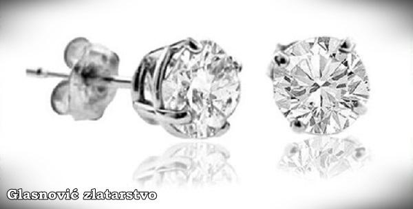 Srebrne naušnice s bijelim cirkonom – razveselite dragu osobu za Valentinovo za 99kn!