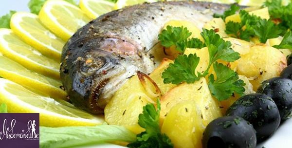 Orada ili brancin, riblja pašteta, krumpir na mediteranski i desert kuće za dvoje za 129kn!