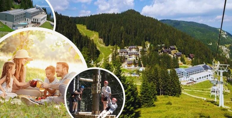 VELIKA OBITELJSKA AVANTURA - 2 noći s polupansionom za 2 odrasle osobe i do 2 djece uz ulaz u avanturistički park za cijelu obitelj u Wellness Hotelu Montis 4*
