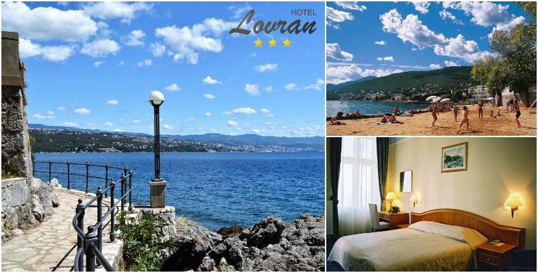 Hotel Lovran 3* na samom šetalištu Lungomare! 2 noćenja s polupansionom za dvoje tek 50 metara od prekrasne plaže za 999 kn!
