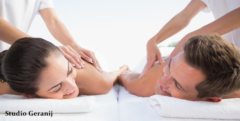 Masaža u paru cijelog tijela kokosovim, eteričnim ili čokoladnim uljem u trajanju 60 minuta