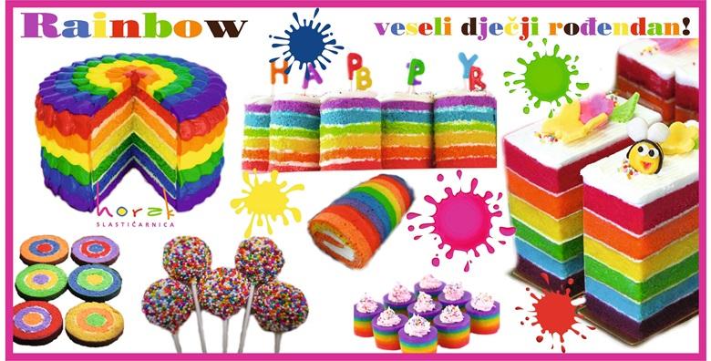 Rođendanske slastice iz Slastičarnice Horak – Rainbow torta od šumskog voća i 60 raznovrsnih kolača za 365kn!