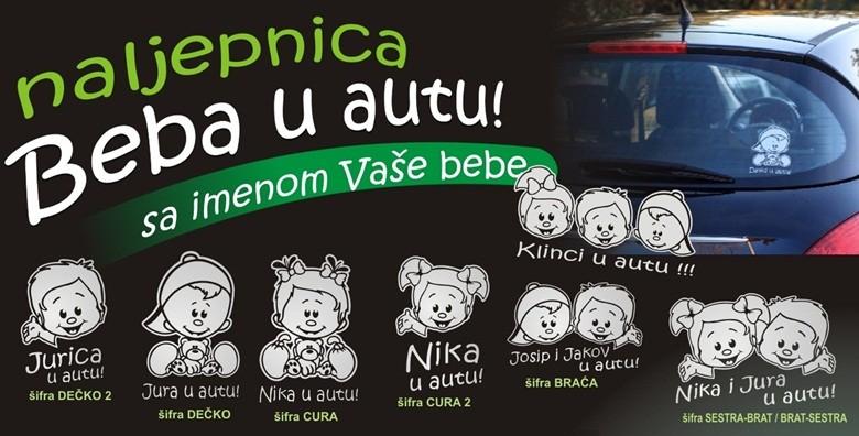 Personalizirana naljepnica “Beba u autu” za 40kn!