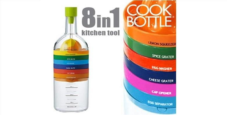 Cook Bottle – 8 kuhinjskih pomagala poslaganih u obliku boce čime štedite dragocjeni kuhinjski prostor za 70 kn!
