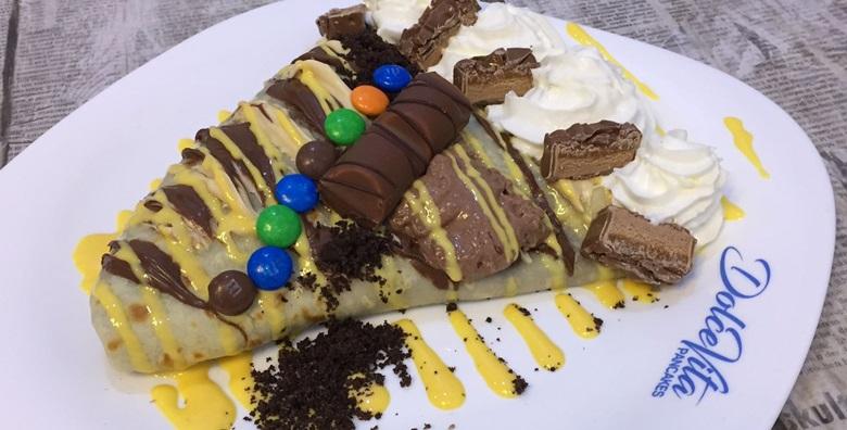 [PALAČINKE] 2 komada omiljene slastice punjene nutellom ili bijelom linoladom u novootvorenoj palačinkarnici Dolce Vita za samo 18 kn!