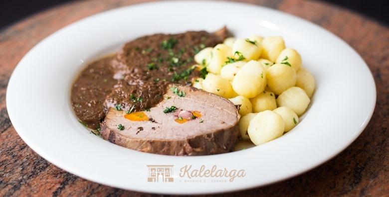 Dalmatinska pašticada sa njokima, predjelo iznenađenja, juha, salata i desert za dvoje u Restoranu Kalelarga za 149 kn!