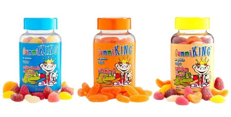 Vitamini u obliku gumenih bombona GummiKING – originalni voćni okusi s veganskim certifikatom i bez alergena, primjereni za djecu i odrasle