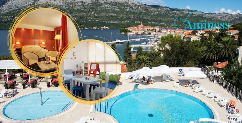 Ponuda dana: KOLOVOZ NA KORČULI - 4 noćenja s polupansionom za dvije osobe i do 2 djece u Hotelu Marko Polo by Aminess 4* uz korištenje 2 vanjska bazena i fitnessa (Hotel Marko Polo by Aminess 4*)