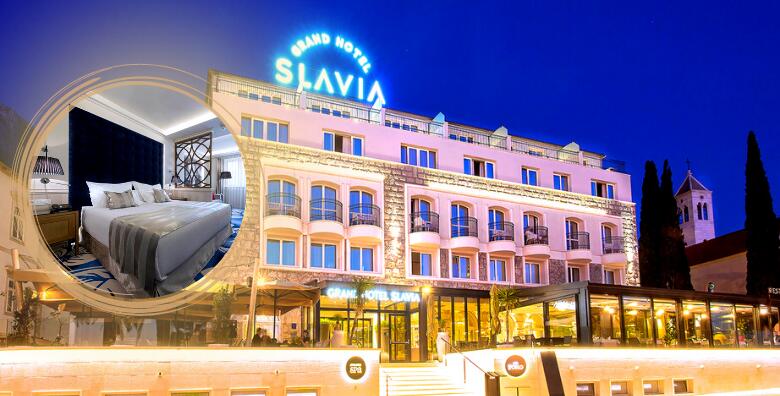 Ponuda dana: BAŠKA VODA - 1 ili više noćenja s doručkom uz korištenje bazena i fitnessa za 2 osobe + gratis paket za 1 dijete do 4 godine u Grand Hotelu Slavia 4* od 945 kn! (Grand Hotel Slavia 4*)