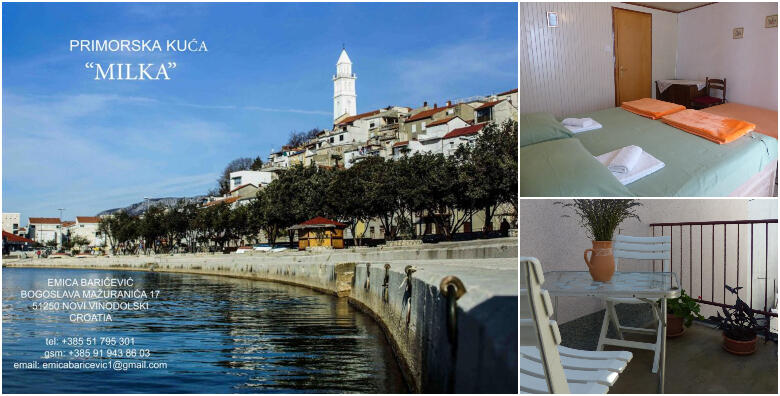 Novi Vinodolski 3* - 2 ili 5 noćenja za 3 osobe u apartmanu, korištenje do 30.9. već od 399 kn!