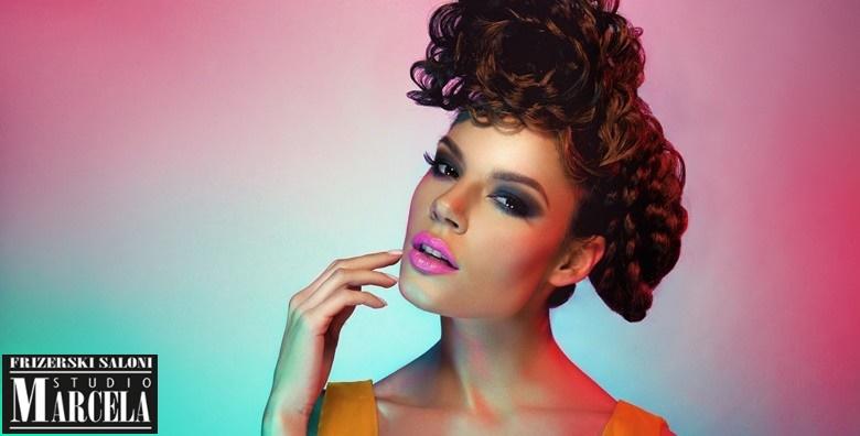 Pramenovi ili bojanje uz preljev, šišanje, fen frizuru, masku, masažu vlasišta i pranje kose u Studiju Marcela za 199 kn!