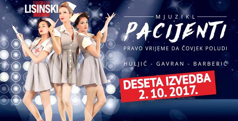 Mjuzikl Pacijenti - ulaznica za 2.10. u Lisinskom