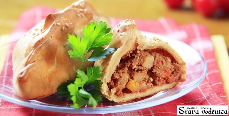 [STARA VODENICA] Bakina štruca s pilećim ili svinjskim mesom, domaća juha, sezonska salata i desert po izboru - ručak za 2 osobe za samo 80 kn!