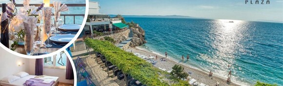 MAKARSKA RIVIJERA - postsezona uz 7 noćenja s doručkom za dvoje + GRATIS paket za treću osobu u Beach Hotelu Plaža 3* na samoj plaži