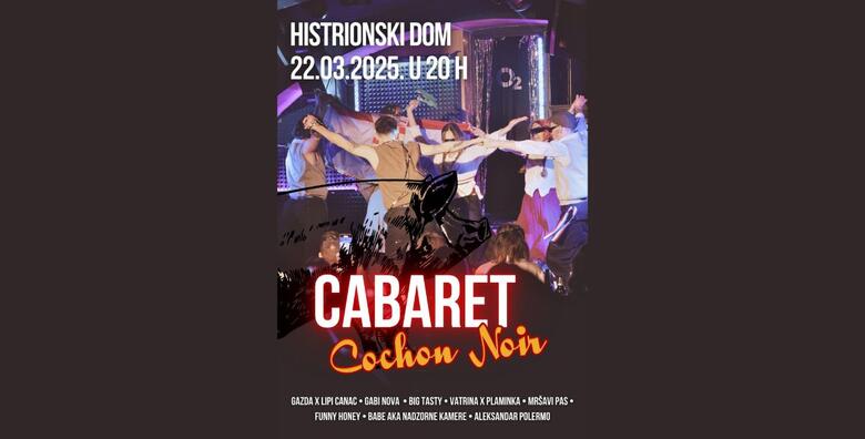 “Cabaret Cochon Noir – “Kabaret Crne svinje” na 18. Gumbekovim danima – od srca se nasmijte ovoj jedinstvenoj predstavi mladih osječkih glumaca