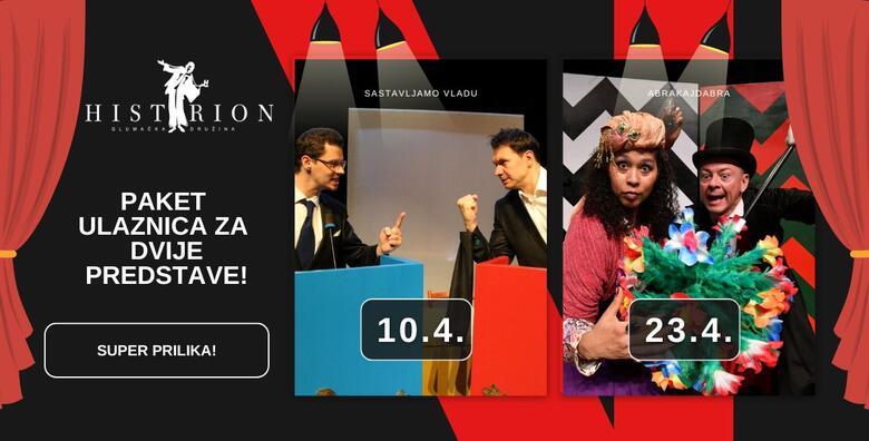 Super prilika! Paket od dvije ulaznice za “Sastavljamo vladu” i ”AbraKAJdabra” – kabarete koji beskompromisno ismijavaju vladajuće strukture!