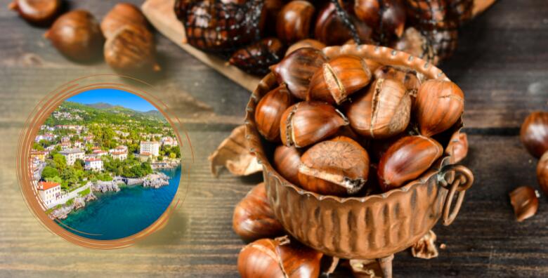 Ponuda dana: Marunada u Lovranu - posjetite najpoznatiji festival kestena u Hrvatskoj, kušajte slasne delicije od kestena, počastite se medicom i mladim vinom (Darojković travel ID kod: HR-AB-01-080530750)