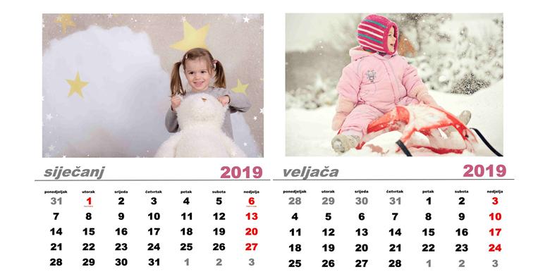 Zidni kalendar s vašim fotografijama po izboru za 79 kn!