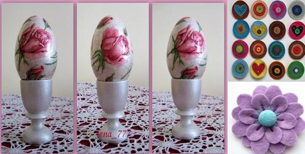 Decoupage tehnika oslikavanja jajeta i izrada broševa