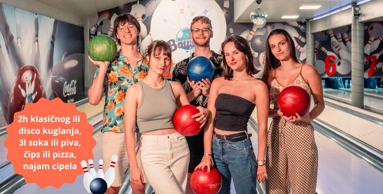BOWLING – pronađi najbolju zabavu u Bowling Clubu i uživaj s ekipom u 2 sata klasičnog ili disco kuglanja uz 3l soka ili piva, čips ili pizzu i najam cipela