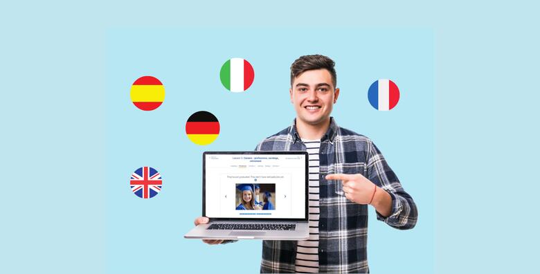 Online strani jezici - poklonite sebi ili bližnjima tečajeve čak 5 jezika kroz 3, 6 ili 12 mjeseci uz korištenje interaktivnih materijala + 1, 2 ili 3 mjeseca GRATIS