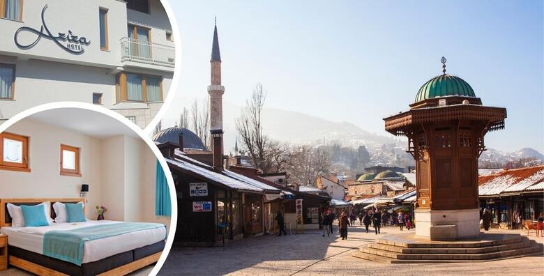 SARAJEVO - 1 ili više noćenja s doručkom za dvoje + gratis paket za 1 dijete do 6 godina uz korištenje saune u Hotelu Aziza 4* 5 minuta od prekrasne Baščaršije
