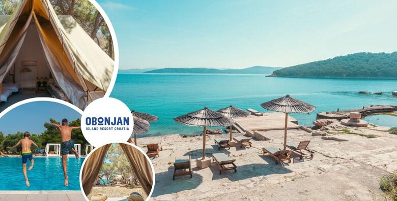 LAST MINUTE! Obonjan Island Resort 4* - 5 noćenja s doručkom ili polupansionom za do 4 osobe u elegantnom šatoru i povratni transfer brodom iz Šibenika