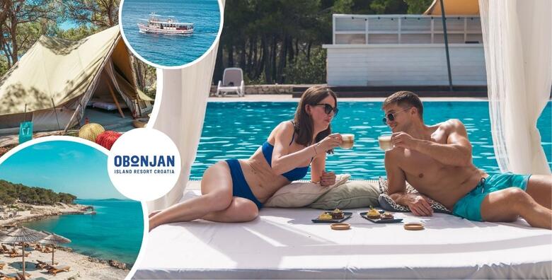 LAST MINUTE! Obonjan Island Resort 4* - 7 noćenja s doručkom ili polupansionom za do 4 osobe u elegantnom šatoru i povratni transfer brodom iz Šibenika