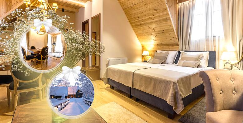 PLITVICE - 2 noćenja s doručkom i privatnim korištenjem SPA zone za 2 osobe + gratis paket za 2 djece u luksuznom apartmanu u sklopu Fenomena Plitvice 4*
