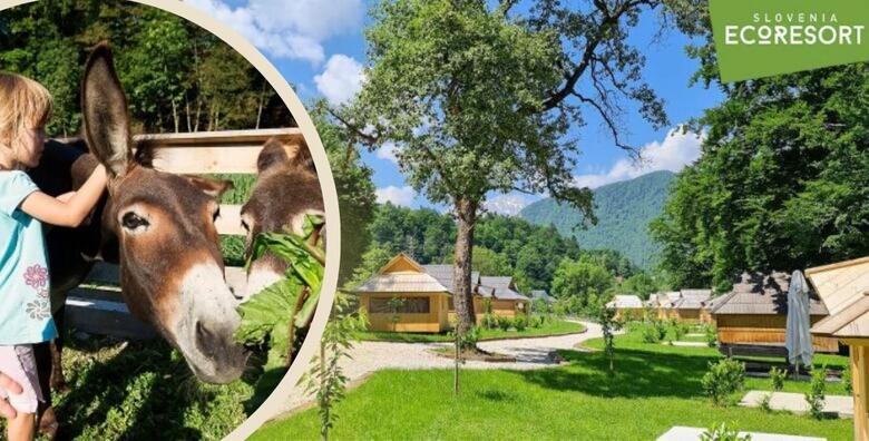 Ponuda dana: Slovenia Eco Resort - 1 noćenje u glamping kućici za 2 osobe + GRATIS za 1 dijete do 6,99 godina s korištenjem saune i druženjem sa životinjama (Slovenia Eco Resort)