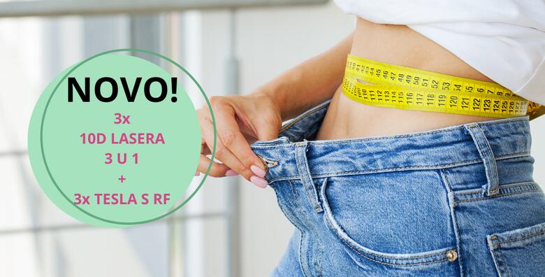 3 tretmana NAJNOVIJEG 10D ZELENOG LASERA – najbolja alternativa kirurškoj liposukciji koja objedinjuje LASER, KRIOLIPOLIZU I BODY FORMER te 3 tretmana TESLE S RF