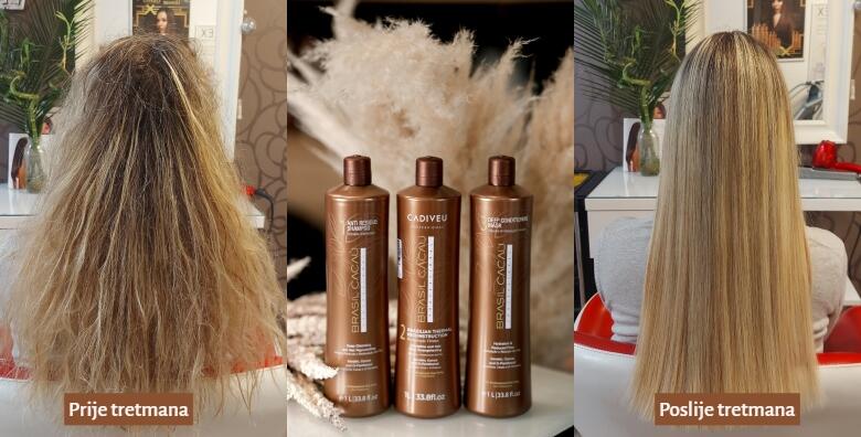 Keratinsko TRAJNO ravnanje kose – savršeno ravna kosa uz original preparate Brasil Cacau Cadiveu koji se ističe kao najbolji svjetski keratin