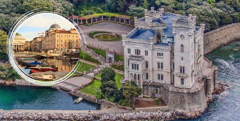 Posjetite dvorac na samom rubu mora MIRAMARE koji je okružen botaničkim parkom te istražite grad TRST i njegove brojne znamenitosti uz uključen prijevoz