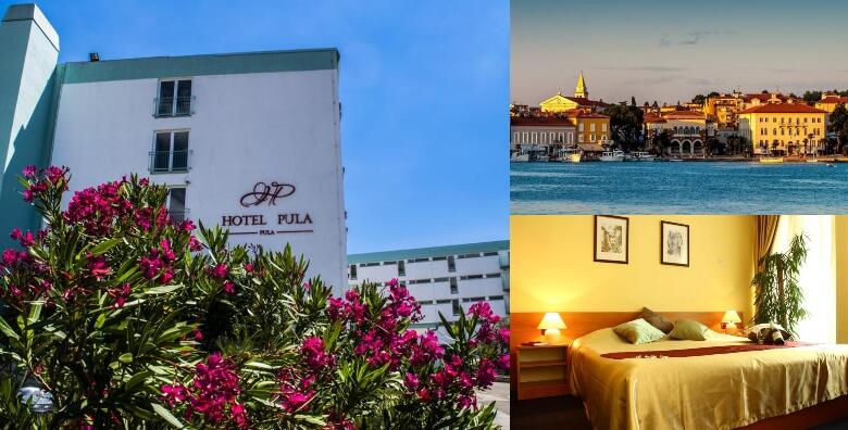 Ponuda dana: Pula - vrhunac ljetne sezone, kreirajte svoj godišnji odmor uz 1 ili više noćenja i polupansion za 1 ili 2 osobe u Hotelu Pula 3*u blizini mora od 482 kn! (Hotel Pula 3*)