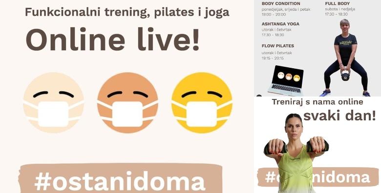 POPUST: 51% - #Ostanidoma i vježbaj online live funkcionalni trening, jogu i pilates uz stručne trenere i 36 treninga za samo 99 kn! (ZONA life d.o.o.)