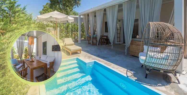 Ponuda dana: Funtana, Istra - priuštite si luksuzni užitak uz 2 ili 3 noćenja za do 4 osobe u Luxury Villas mobilnim kućicama s privatnim bazenom i jacuzzijem u Polidor Camping Parku 4* (Polidor Camping Park 4*)