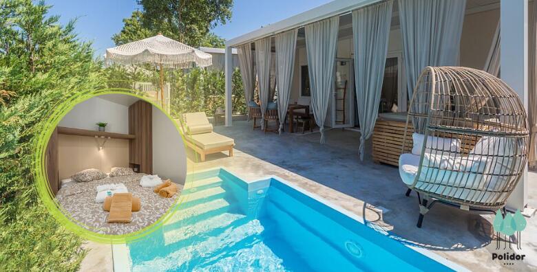 Funtana, Istra - priuštite si luksuzni užitak uz 2 ili 3 noćenja za do 4 osobe u Luxury Villas mobilnim kućicama s privatnim bazenom i jacuzzijem u Polidor Camping Parku 4*