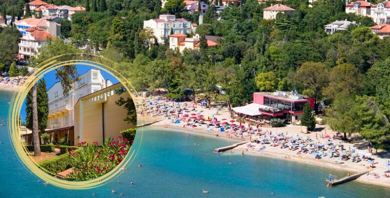 PREDSEZONA U CRIKVENICI, Hotel Villa Ružica 3* – uživancija uz more uz 2 ili 3 noćenja s polupansionom za dvoje + gratis paket za 1 dijete do 5,99 god., ulaz u akvarij i najam bicikli