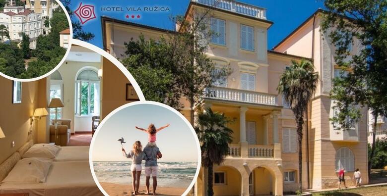 LJETNI PREDAH U CRIKVENICI – 2 ili 3 noćenja s polupansionom za dvoje + gratis paket za 1 dijete do 5,99 god. uz popust na polupodmornicu i najam bicikla u Hotelu Villa Ružica 3*