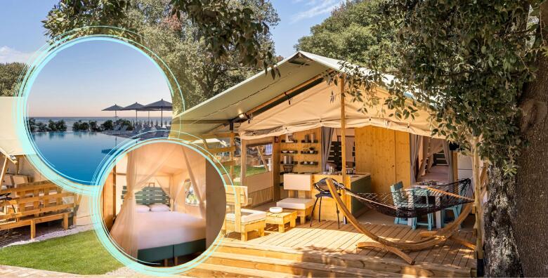 Ponuda dana: LAST MINUTE! Maistrin kamp Amarin, ROVINJ - uživanje u potpuno opremljenom glamping šatoru uz 2 noćenja za do 4 osobe + mogućnost korištenja vanjskog bazena (Kamp Amarin)