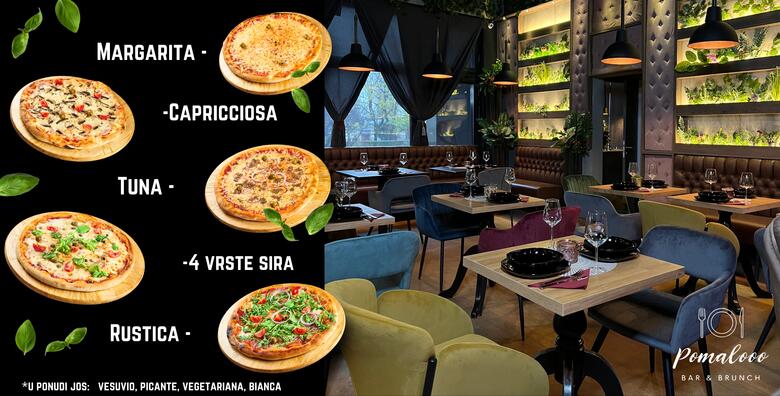 Pomalooo Bar & Brunch – odaberite 2 pizze po izboru s okusima koji će vas osvojiti na prvu!