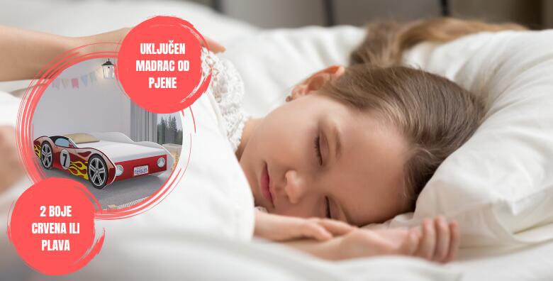 Osigurajte svojem djetetu ugodno i sigurno mjesto za spavanje uz dječji krevet CORVETTA 140x70 s uključenim madracem i navlakom s patentnim zatvaračem za madrac
