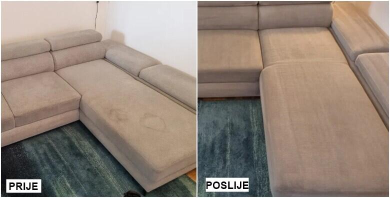 POPUST: 45% - Kemijsko dubinsko čišćenje namještaja - L kutna garnitura uz  gratis čišćenje tepiha veličine do 2 m2 za 219 kn! (MAK, OBRT ZA USLUGE I PRIJEVOZ)