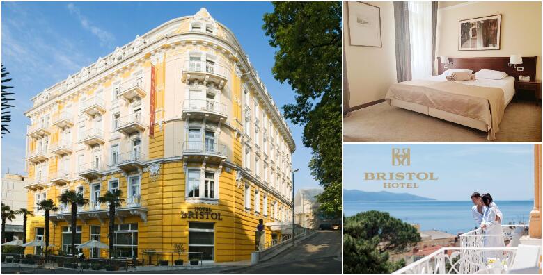 IDILIČAN ODMOR U OPATIJI – 1 ili više noćenja s polupansionom za 2 osobe + gratis paket za 1 dijete do 11,99 godina u Hotelu Bristol od 659 kn!
