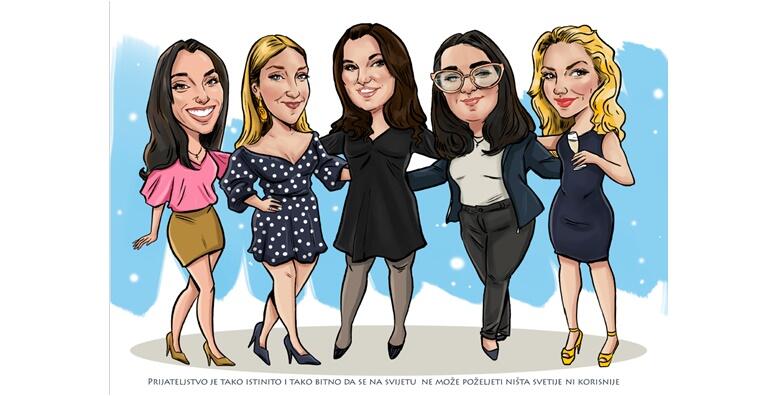 Poklonite najdražoj osobi originalnu i unikatnu portretnu karikaturu A4 dimenzije kao poklon za rođendan, godišnjicu braka, mladencima ili za bilo koju drugu prigodu od 299 kn!