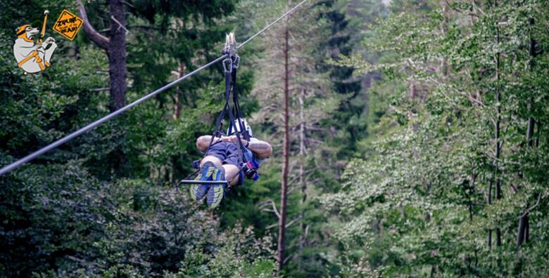 Zipline, ručak i cuga + snimka spusta